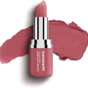 Mamaearth Creamy Matte Long Stay Lipstick with Murumuru Butter and Vitamin E for 8-Hour Long Stay (Flakeproof & Non-Drying | Intense Color Payoff)...