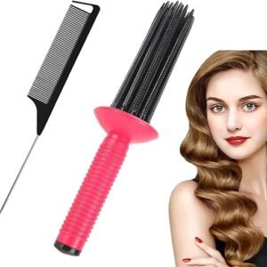 2-in-1 Hair Curler Machine & Styling Tool - Air Volume Curl Rolling Comb for Women, Curly Hair Dryer