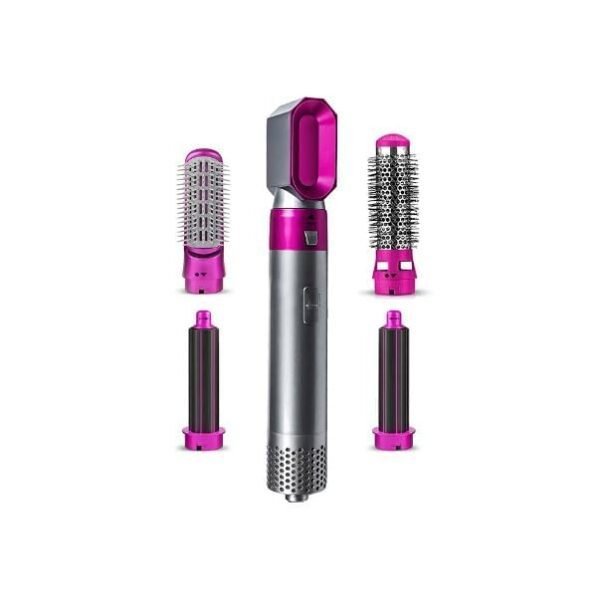 5 In 1 Hot Air Styler Hair Straightener Dryer Comb Multifunctional Styling Tool For Curly Hair Machine For Straightening Curling Drying Combing... - Image 2