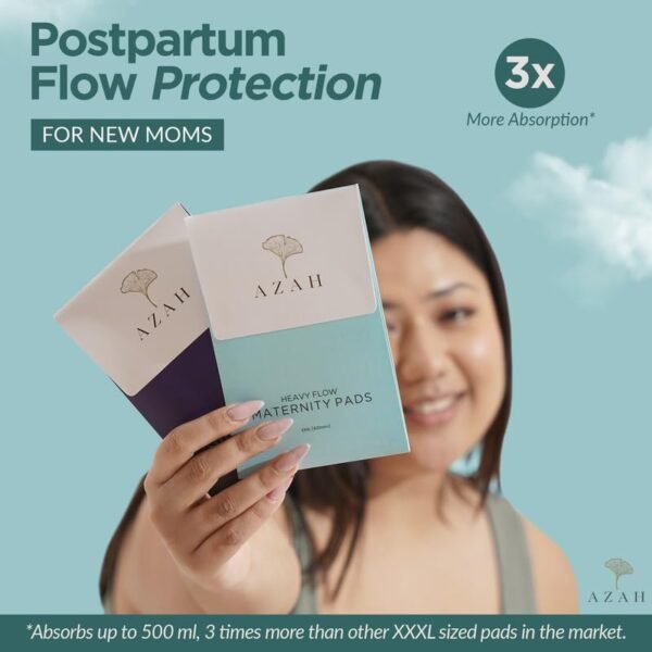 Azah Maternity Pads after Delivery [Pack of 12] | XXXL Sanitary Napkins for Women after Delivery | Leak Proof Sanitary Pads for Women | For... - Image 2