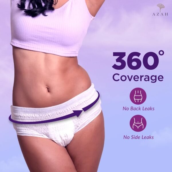 Azah Period Panty for Girls [M-L, Pack of 6] | Leak Proof & Rash Free | Disposable Period Panty for Women Heavy Flow | 12 Hrs Protection | Super... - Image 4