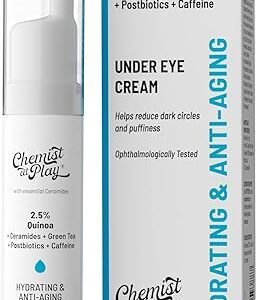 Chemist At Play Under Eye Cream with 2% Revital Eye & Quinoa Extract | For Reducing Dark Circles, Puffiness, Wrinkles, Crows Feet | Lightweight,...