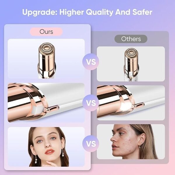 Facial Hair Remover Machine For Women - Face, Chin, Cheek, Eyebrow, Upper Lip Hair Remover for Women, USB RECHARGEABLE Epilator Machine for Women... - Image 4