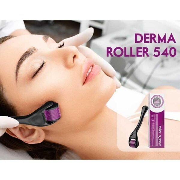 Facial Massager Jade Roller & Gua Sha Tool Natural Himalayan Stone + Hair Growth Rollar 0.5Mm With 540 Titanium Alloy Needles + Ice Face Roller... - Image 4