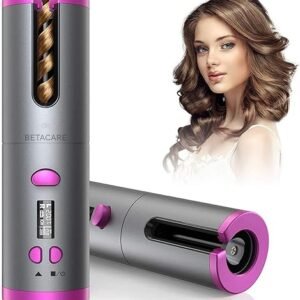 Hair Curler - Cordless Automatic Hair Curler Portable Curling Iron With LCD Temperature Display Fast Heating Auto Rotating Hair Curler USB...
