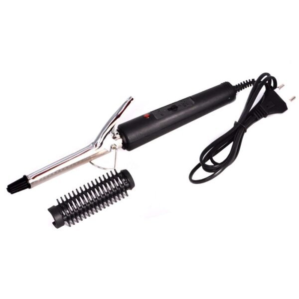 Hair Curling Iron Rod for Women For Home Use Instant Heat Styling Brush Motor Styling Tool (black)