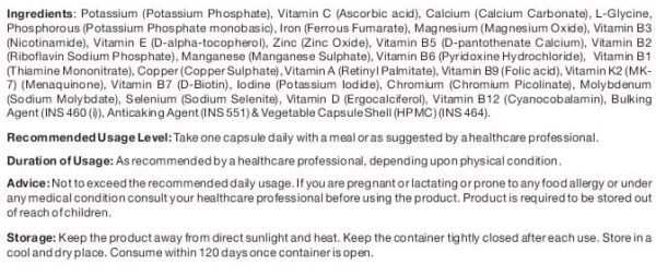 HealthyHey Nutrition MultiVitamin for Women - Multi-Vit Daily - 13 Vitamins & 10 Minerals - 90 Vegetable Capsules - Image 4