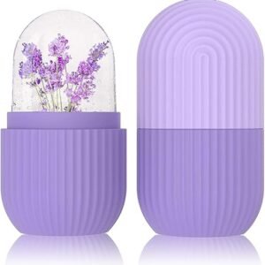 Ice Face Roller Silicone Facial Cube for Eyes Neck Massage Remove Dark Circle Pore Shrink Face Beauty Skin Care Ice Mould Kitchen Tools (Multicolor)