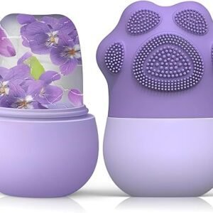 Ice Roller for Face with Scrubber | Ice Roller for Face | Ice Cube Roller for Glowing Skin & Puffy Eyes for Men & Women | Reusable & Unbreakable...