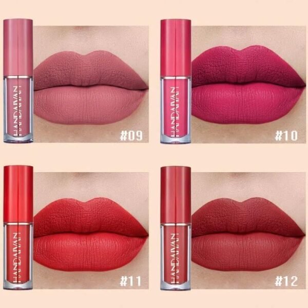 Lipstick Set of 12 Long Lasting Waterproof Liquid Lipsticks for Women with Matte and Glossy Finish Shades with Waterproof Matte Lip Liner Pencil... - Image 3