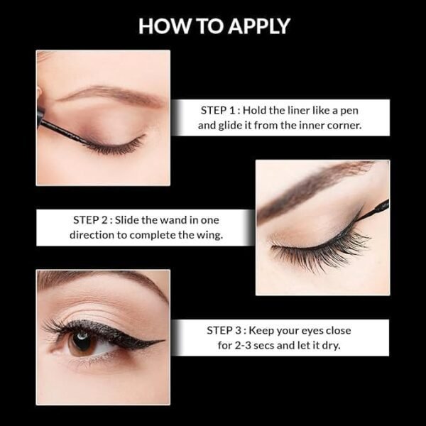 MAC Liquid Eyeliner - Black,6Ml|Intense Matte Finish|Quick Drying|24Hr Long Lasting|Fine Tip For Precise Smooth Application|Almond Oil... - Image 3