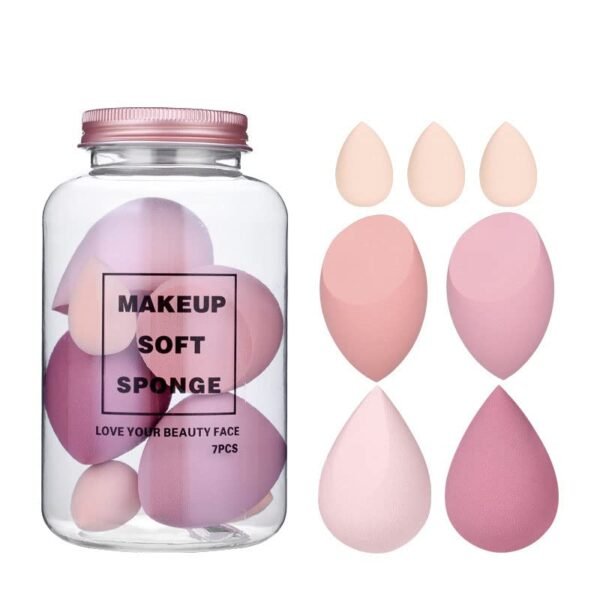 MACPLUS Makeup Sponge Set Beauty Blender with Egg Case, Soft Sponge For Liquid Foundation, Creams, and Powders Latex Free Wet and Dry Makeup... - Image 3