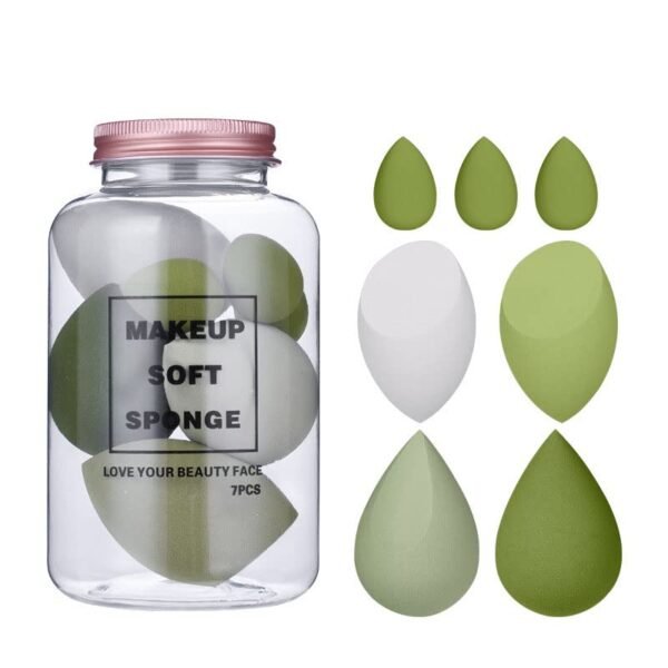 MACPLUS Makeup Sponge Set Beauty Blender with Egg Case, Soft Sponge For Liquid Foundation, Creams, and Powders Latex Free Wet and Dry Makeup... - Image 4