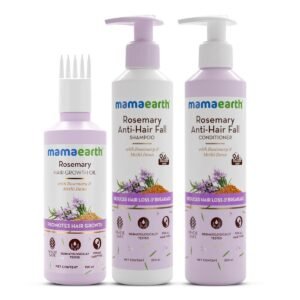 Mamaearth Rosemary Hair Fall Control Kit | Gives up to 94% Stronger Hair | Up to 93% Less Hair Fall | Made Safe Certified | For Men & Women | 650 ml