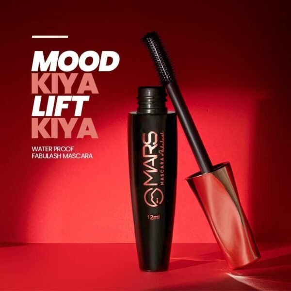 MARS Fabulash Volumising Mascara | Up to 18 Hours Stay | Waterproof with Intense Jet Black Color (12ml) (Black) - Image 5