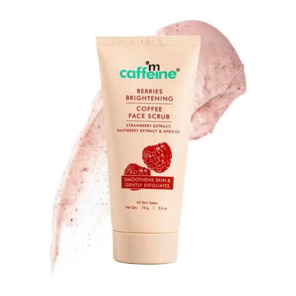 mcaffeine Berries Brightening Coffee Face Scrub For Glowing Skin | Gently Exfoliates, Smoothes & Improves Skin Tone | Removes Tan&Dead Skin | Tan...
