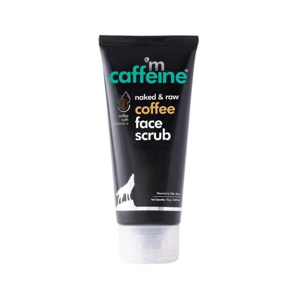 mCaffeine Coffee Tan & Dead Skin Removal Face Scrub (75gm) | Caffeine & Walnut Scrub for Face | Exfoliating & Brightening Scrub |Blackhead Remover,...