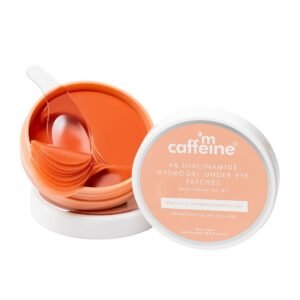 mCaffeine Cooling Under Eye Serum Patch for Brightness | Reduces Pigmentation with 4% Niacinamide & Kombucha Tea | Under Eye Patch Mask | Instantly...