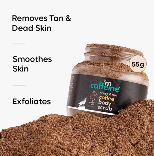mCaffeine Tan Removal Bath Kit with Exfoliating Coffee Body Scrub & Body Wash | Suitable for All Skin Types | Value Pack of 2 for Men & Women - Image 4