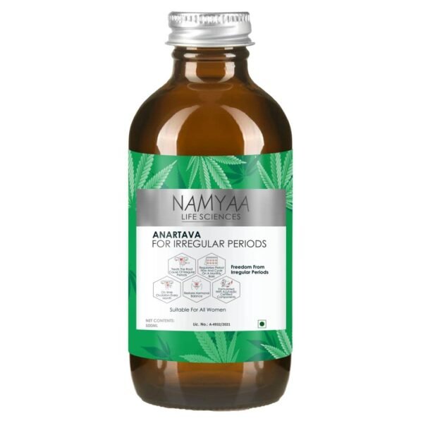 Namyaa Ayurvedic Formulation Anartava Syrup For Irregular Periods, 500 ml