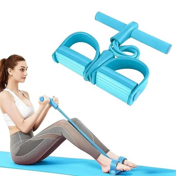 Natural Rubber Pull Reducer Training Bands 4 Tubes Body Trimmer Pedal Exerciser Yoga Crossfit Exercise, Arm Exercise, Tummy Body Building Training... - Image 3