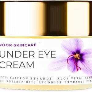 Noor Skincare Under Eye Cream for Dark Circles Removal Women/Men Gel Based, Organic, Natural, Rich, Anti-Puffy, Wrinkle Care & Glow Enhancer with...