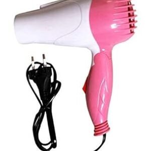 NV-1290 Professional Electric Foldable Hair Dryer With 2 heat Setting Mini Hair Dryer for Men & Women with 2 Heat/Speed Settings and Tourmaline...