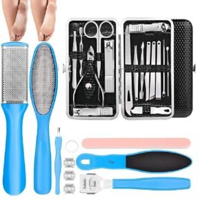 Pedicure Kits Callus Remover for Feet 23 in 1 Professional Manicure Set Pedicure Tools Stainless Steel Foot Filer Care Foot File Foot Rasp Dead...