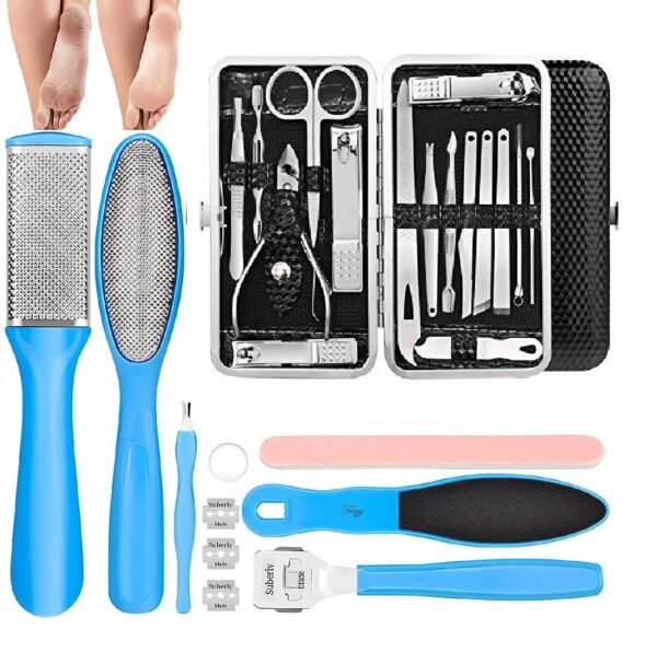 Pedicure Kits Callus Remover for Feet 23 in 1 Professional Manicure Set Pedicure Tools Stainless Steel Foot Filer Care Foot File Foot Rasp Dead...