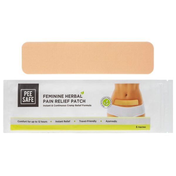 Pee safe Feminine Herbal Pain Relief Patches (Pack of 5) | Natural Pain Relief Patches | No Side Effects | Sleek Design | Comfort for Upto 12 Hours