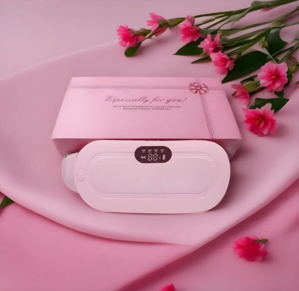 Period Cramp Relief Massager & Heating Pad for Period Cramps Portable Cordless Periods Cramps Relief Machine 3-Temp. & 4-Massage Mode Fast Heating...
