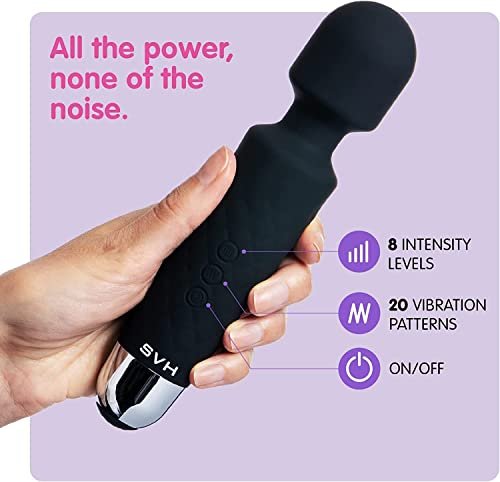 Personal Body Massager for Women, Men, Rechargeable Wireless Vibration Machine for Female with 20 Vibration Modes, 8 Speeds, Flexible Head for... - Image 3