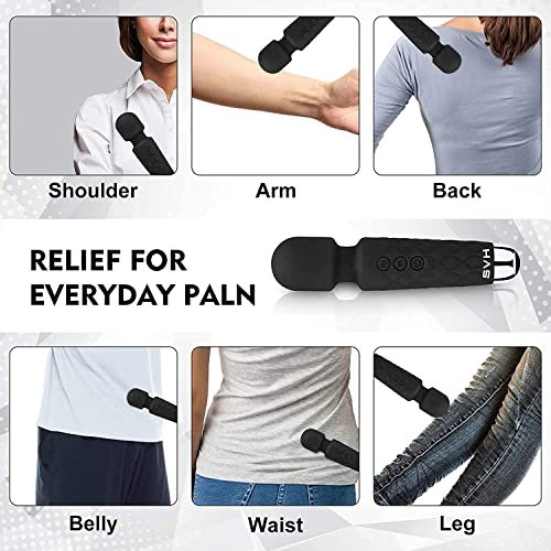 Personal Body Massager for Women, Men, Rechargeable Wireless Vibration Machine for Female with 20 Vibration Modes, 8 Speeds, Flexible Head for... - Image 6