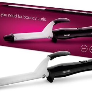 Philips Hair Curler with 16MM Barrel | Ceramic Coated Barrel for Long-Lasting Bouncy Looking Curls | Fast Heat Up | BHB862/00, Black
