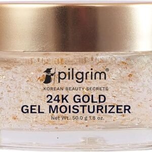 Pilgrim 24k Gold Gel Moisturizer with Hyaluronic Acid & Alpha Arbutin for men & women 50gm | Moisturizer for face | Reduces dark spots | Gives...