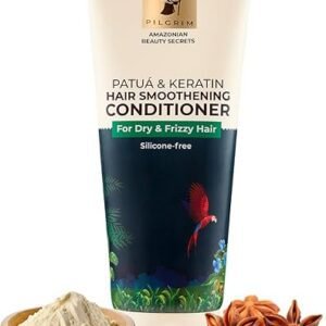 Pilgrim Amazonian Patuá & Keratin Hair Smoothing Conditioner-Unscented- For Dry & Frizzy Hair With Sacha Inchi|Hair Conditioner For Smooth & Silky...