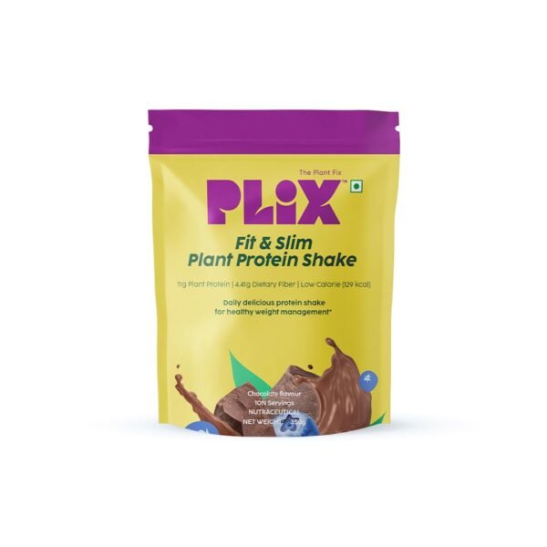 PLIX - THE PLANT FIX Fit & Slim Smoothie For Healthy Weight Management and Metabolism | (350g, Chocolate) | Low-Calorie Meal Replacement Shake |...