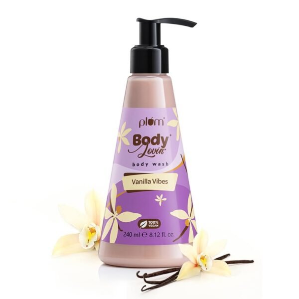 Plum Bodylovin' Vanilla Vibes Body Wash | SLS-Free Creamy Body Wash for Women | Shower Gel with Long Lasting Vanilla Fragrance | Aloe-Infused...