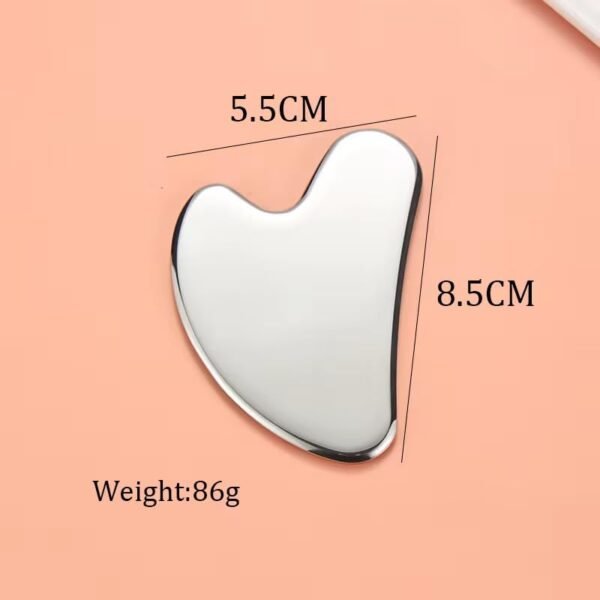 Premium Stainless Steel Gua Sha,Metal Gua Sha Facial Tool. Firm Face Muscles, Reduce Puffiness, Facial Tension, Helps Lymphatic Drainage. GuaSha... - Image 3