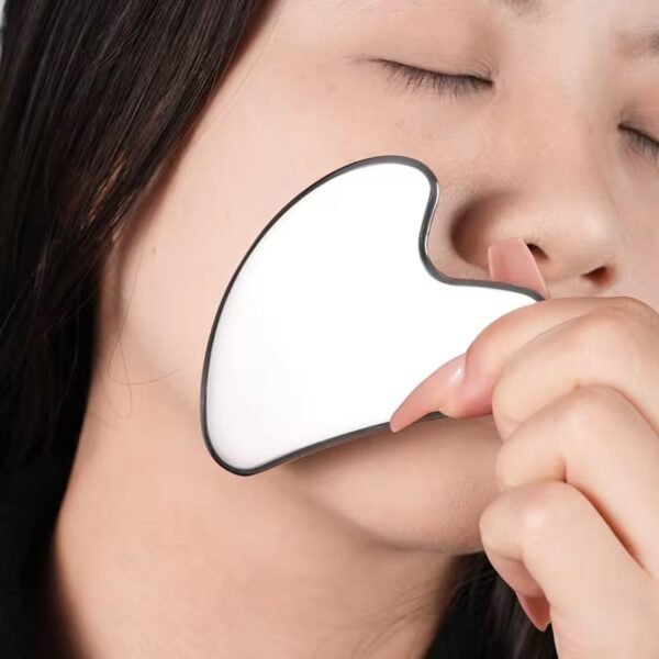 Premium Stainless Steel Gua Sha,Metal Gua Sha Facial Tool. Firm Face Muscles, Reduce Puffiness, Facial Tension, Helps Lymphatic Drainage. GuaSha... - Image 4