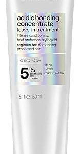 Redken Acidic Bonding Concentrate Leave In Treatment With Citric Acid, 150 ml | Professional Bond Repair Treatment & Heat Protectant For Dry,...