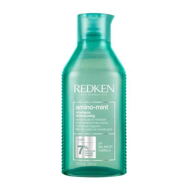 Redken Amino Mint Scalp Relief Shampoo With Amino Mint Complex, 300 ml | Professional pH Balancing Shampoo For Sensitive & Oily Scalp | For Men &...