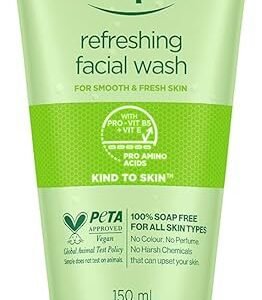 Simple Kind To Skin Refreshing Face Wash 150 ml | 100% soap-free gentle cleanser for sensitive, dry & oily skin, for women & men