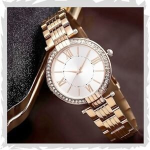 STYLEDOSE Women Watches Analogue Wrist Watches for Women's & Girls&Miss&Ladies Luxury Blue Dial with Roman Marker in Diamond Studded Round case...