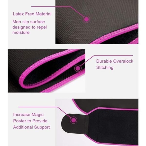 Sweat Slim Belt for Men and Women Burn Belly Fat, Sculpt Your Waist, and Tone Abs for Maximum Fitness Results ? The Ultimate Weight Loss Tool Pink - Image 3