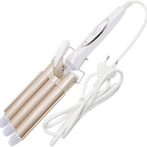 UP Professional Hair Curling Iron Ceramic Triple Barrel Curler, Multicolour