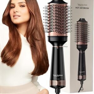 Urban Yog MakeMeeBold Hot Air Brush|2-in-1 Hair Dryer & Straightener with 3 Temp & 2 Speed Settings, 360° Airflow Vents, PTC Fast Heating, Ceramic...