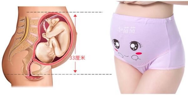 Women's Maternity High Waist Adjustable Cotton Seamless Soft Hipster Panties Over Bump for Pregnant Women Plus Size - Image 2