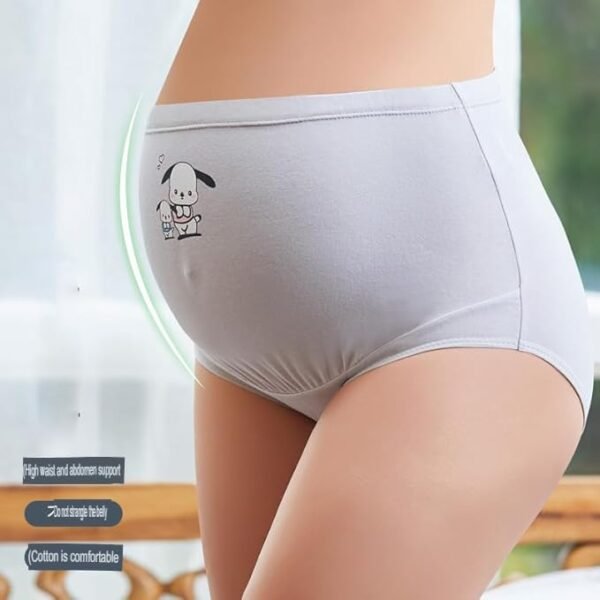 Women's Maternity High Waist Adjustable Cotton Seamless Soft Hipster Panties Over Bump for Pregnant Women Plus Size - Image 5