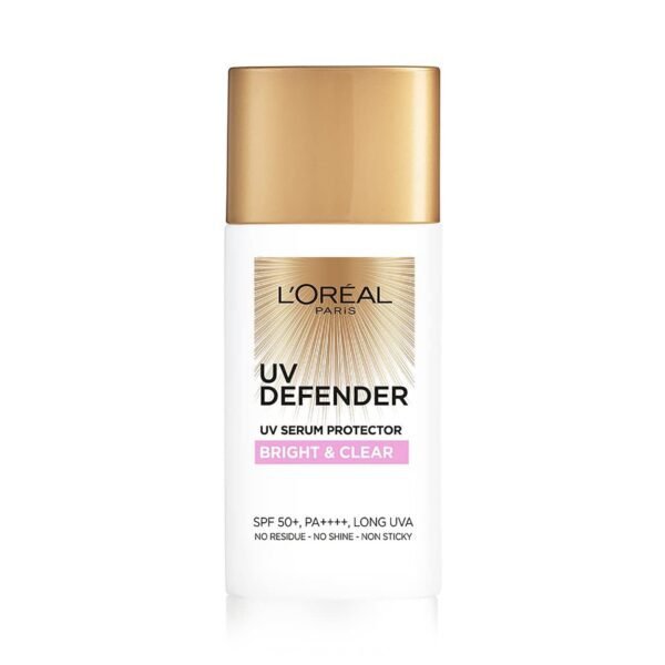 L’Oréal Paris Sunscreen, Non-Greasy, Brightening Sunscreen With Niacinamide, UVA & UVB Protection, With SPF 50 PA+++, Bright & Clear, UV Defender...